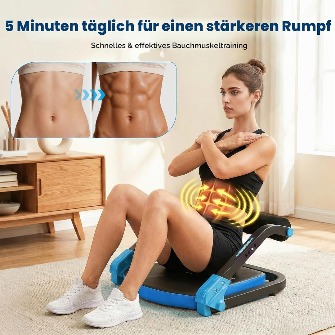 Bauchtrainer für Zuhause 4 Widerstandsstufen – Ganzkörper Core-Trainer für Zuhause, 150 kg belastbar