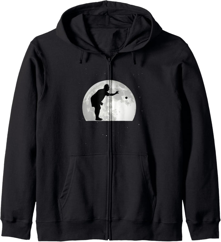 Boccia Mond Bocciakugel Boulespeler Boule Kapuzenjacke