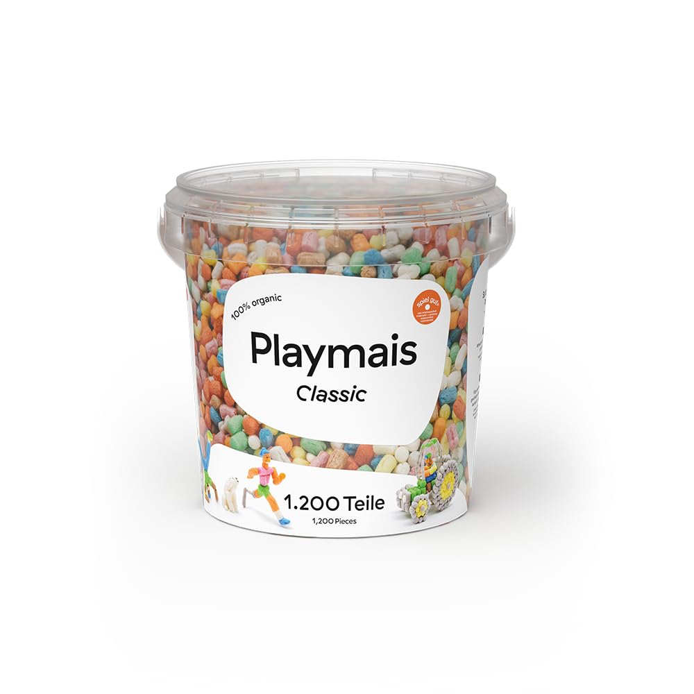 Playmais Classic 1200 Teile | Bastelset | natürliches Spielzeug | inkl. Schwämmchen, Bastelmesser |