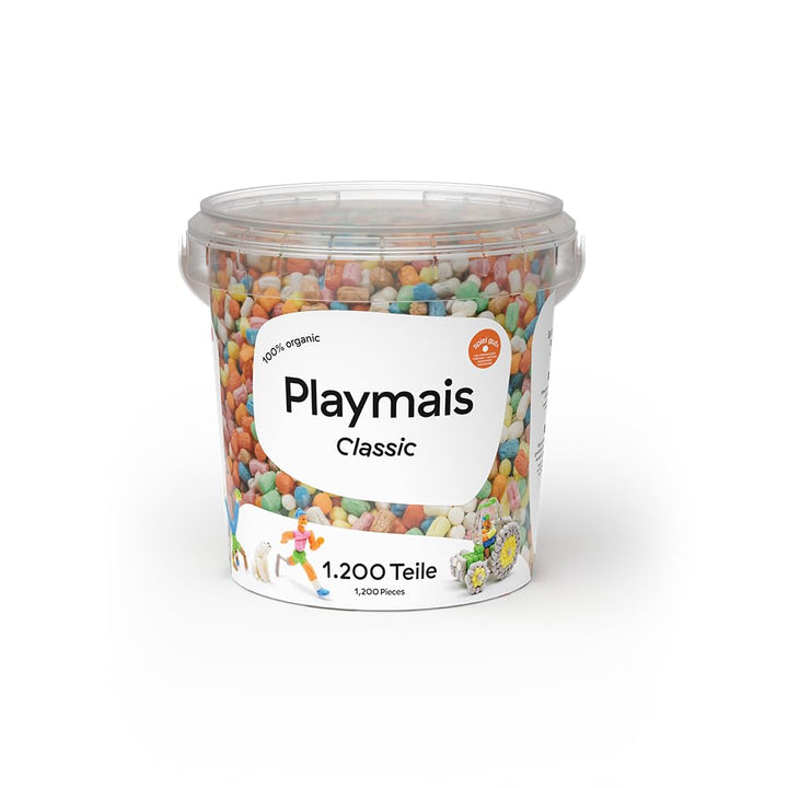 Playmais Classic 1200 Teile | Bastelset | natürliches Spielzeug | inkl. Schwämmchen, Bastelmesser |