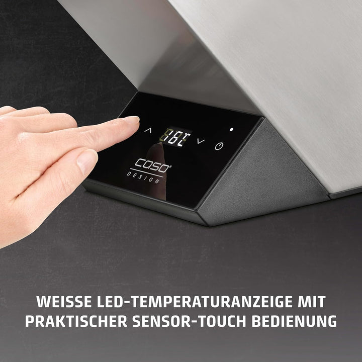 CASO WineCase One Inox - Design Weinkühler für eine Flasche, Temperaturbereich von 5-18°C, für Flasc