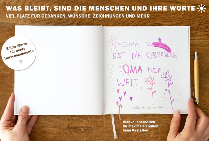 Eine der Guten Gästebuch blanko für Hochzeit und Geburtstag, Weiss | 144 blanko Seiten, Hardcover mi
