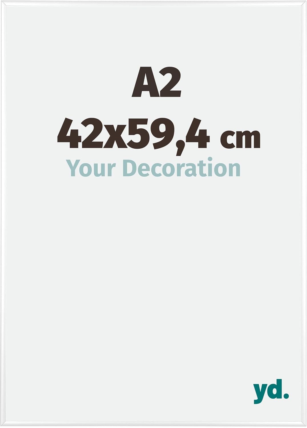 yd. Your Decoration - Bilderrahmen DIN A2 42x59,4 cm - Bilderrahmen aus Aluminium mit Acrylglas - An