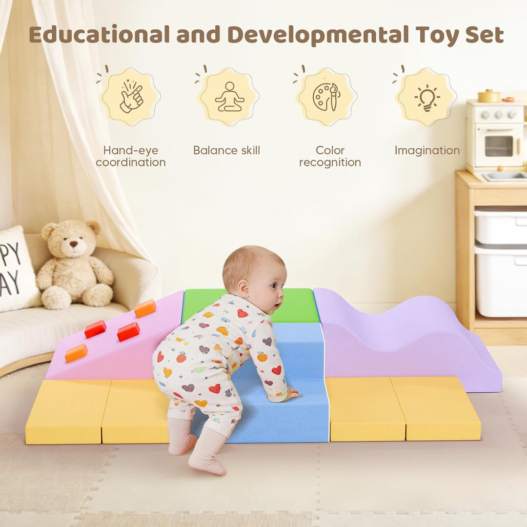 Schaumstoff Bausteine für Kinder 6er Softbausteine Set, XXXL Baby-Schaumstoffbausteine für 1–3 Jahre