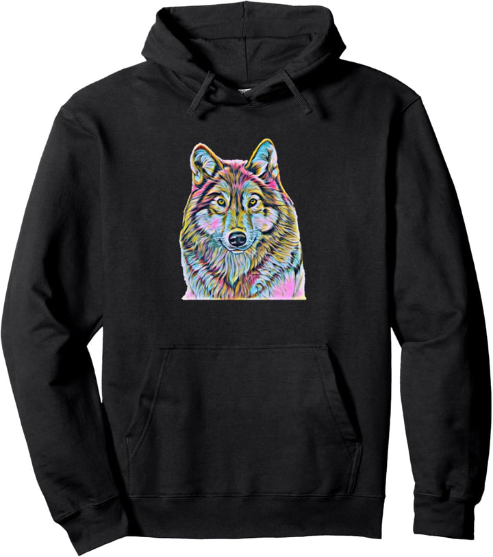 Wolf Motiv Mond Wölfe Pullover Hoodie