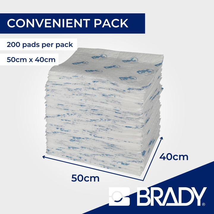 Sxt Oil Absorbent Sheet, 400mm x 500mm, Weiss, 200 Stück