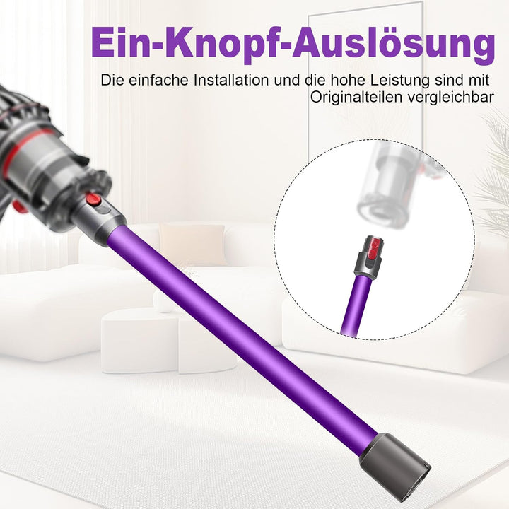Swetfela Verlängerungsrohr für Dyson V12 Detect Slim / V10 Digital Slim Stabstaubsauger, 74cm Alumin