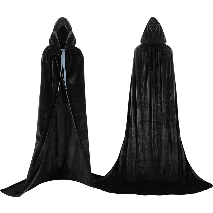 Labellevie Umhang mit Kapuze Lange SAMT Cape Vampir Kostüm Halloween Erwachsener Unisex- Gr. Medium,