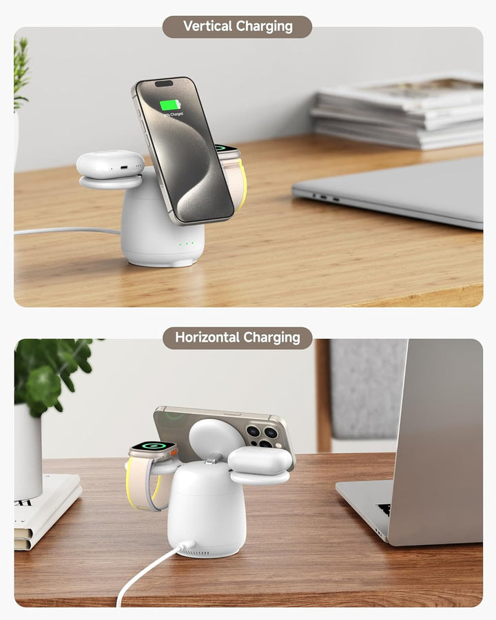 Induktive Ladestation für iPhone, Magnetisch Kabelloses Ladegerät für iPhone 17e/Air/17 Pro/17 Pro M