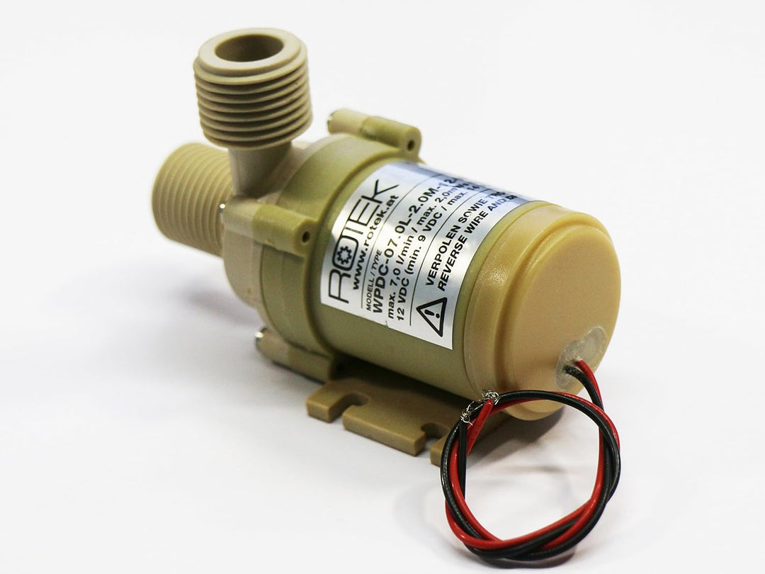 Lebensmittelechte Mini-Kreiselpumpe mit bürstenlosem Gleichstrommotor, Gehäuse:C01VP, 12VDC, 7l/min