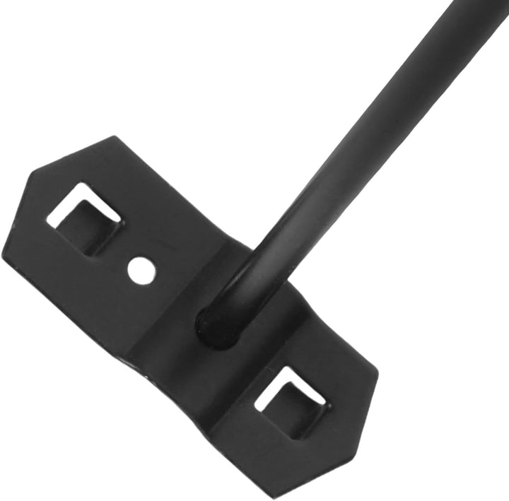 Ipetboom 10 Stück 10 Stück Schwarze Lochwandhaken 20cm Vierkantloch Metall für Verkaufsregale Werkze