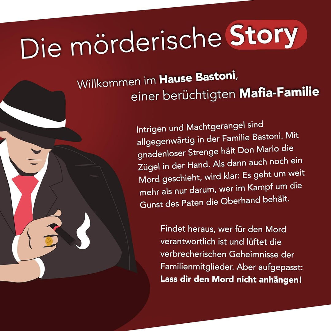 Krimidinner für 4-6 Spieler: Der letzte Pate | Das schaurig-heitere Mafia Krimi Dinner für 4 bis 6 P