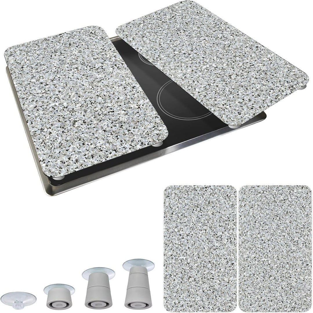 WENKO WENKO Herdabdeckplatte Universal Granit 2er Set, für Glaskeramik-, Elektro- und Gasherde, auch