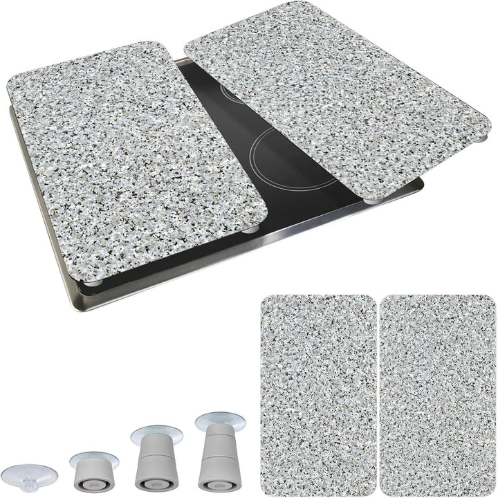 WENKO WENKO Herdabdeckplatte Universal Granit 2er Set, für Glaskeramik-, Elektro- und Gasherde, auch