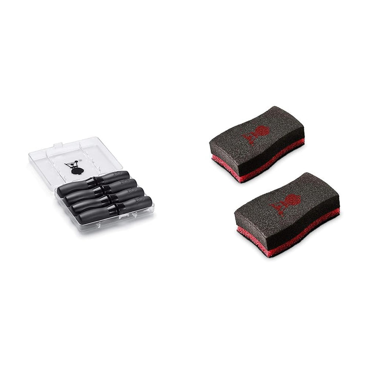 Weber Maiskolbenhalter-Set, 8 Stück, Picknick, Grillen, Gartenparty & Reinigungsschwamm, 2 Stück, Sc
