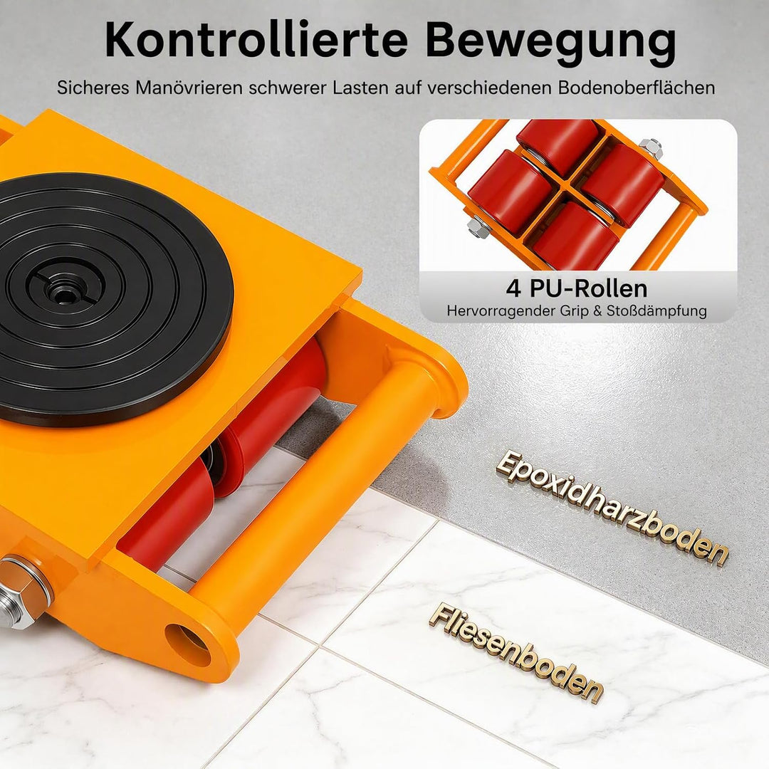 Schwerlastrollen, DSYOGX 6T Transportfahrwerk Heavy Duty Rollwagen 13,200 lbs Machinery Mover Transp