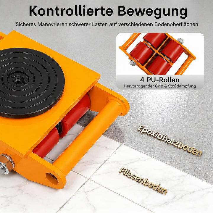 Schwerlastrollen, DSYOGX 6T Transportfahrwerk Heavy Duty Rollwagen 13,200 lbs Machinery Mover Transp