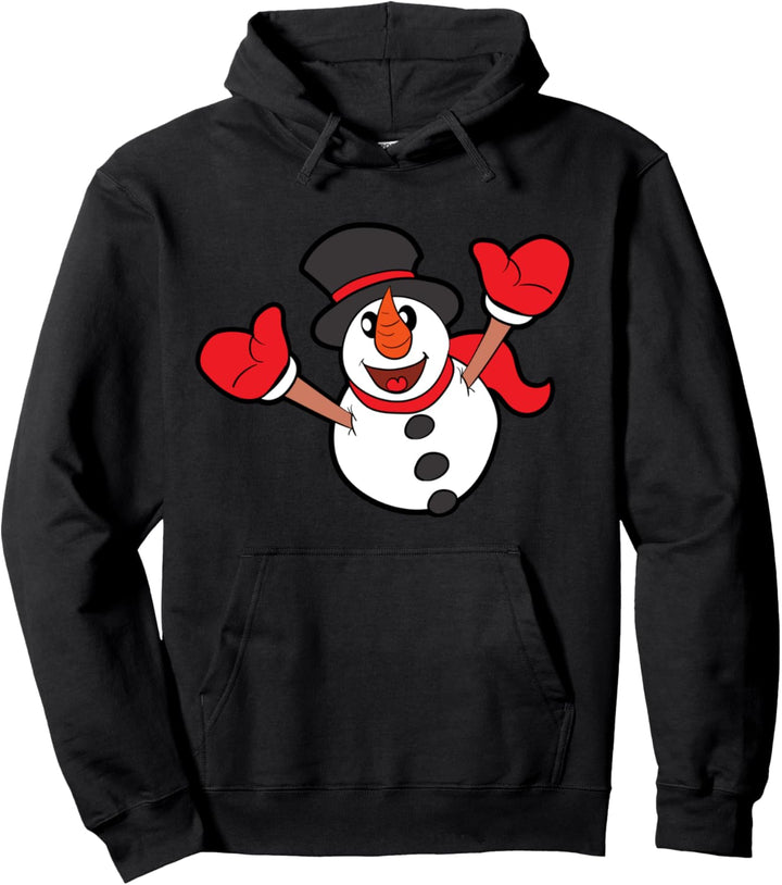 Schneemann Schnee Winter Wintermotiv Weihnachtsmotiv Pullover Hoodie