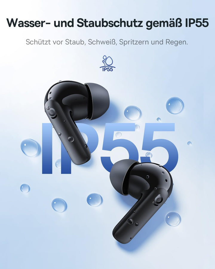 Baseus EP10 NC In Ear Kopfhörer Bluetooth Noise Cancelling, Bluetooth Kopfhörer mit -43 dB ANC, Adap