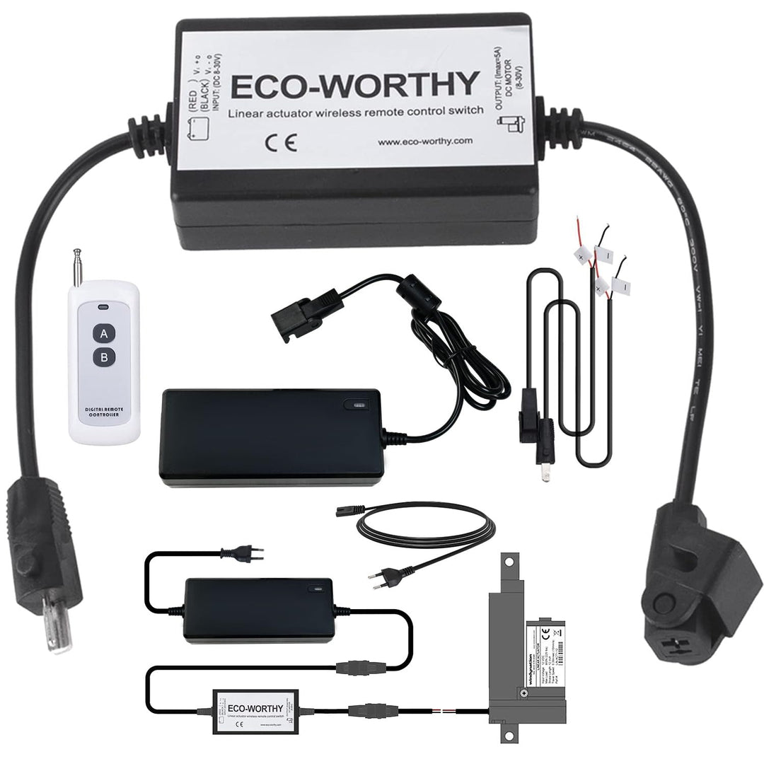 DCHOUSE Linearaktuator-Controller DC8-30V 5A Drahtloses Fernbedienungs-Motorsteuerungs-Kit mit 12V A