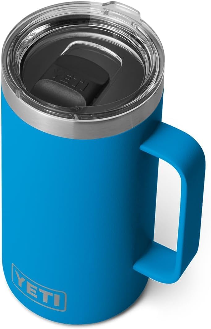 YETI Rambler Krug Mit MagSlider Deckel, Big Wave Blue, 24 oz (709 ml), Big Wave Blue