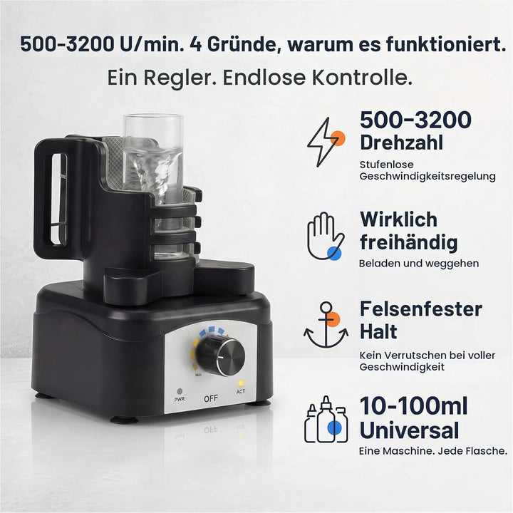 Mini-Wirbelmischer, 500–3200 U/min, einstellbare Geschwindigkeit, Farbmischer, freihändiges Farbmisc