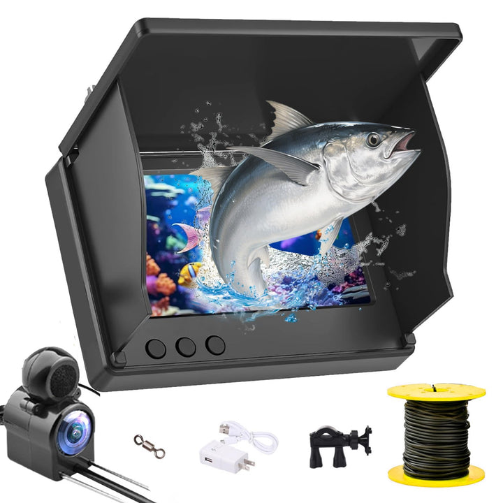 Fishfinder, Unterwasserkamera Angeln mit 220° HD Kamera, IP67 Fish Finder Kamera mit 4.3 Zoll IPS Di