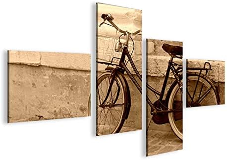 islandburner Bild Bilder auf Leinwand Hollandrad Sepia Retro Altes Fahrrad 4L XXL Poster Leinwandbil