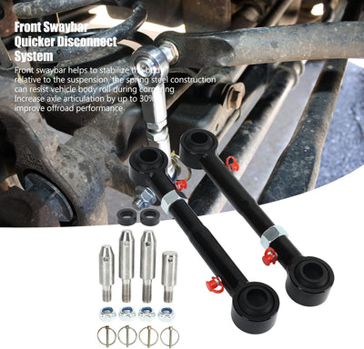 Front Sway Bar Trennt, Vorne Swaybar Quicker Trennen System Edelstahl Ersatz für Jeep Wrangler JK JK