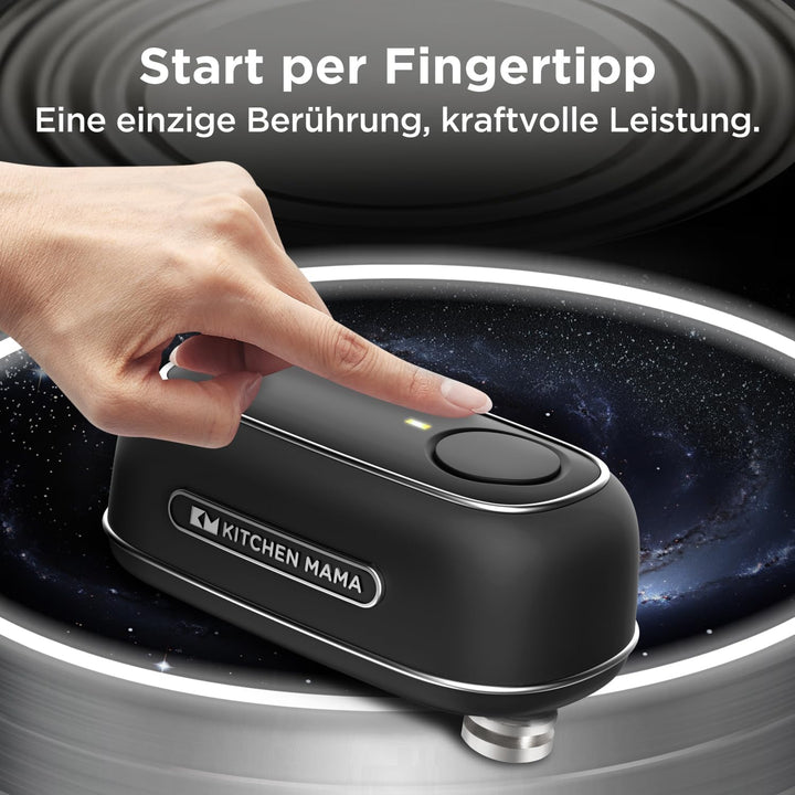 Orbit One wiederaufladbarer Dosenöffner von Kitchen Mama: Freihändige Bedienung, Aufladen über USB-C