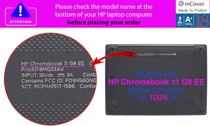 mCover Hülle kompatibel mit HP Chromebook 11 G8EE / 11MK G9EE Serie Laptops (nicht für andere HP-Mod