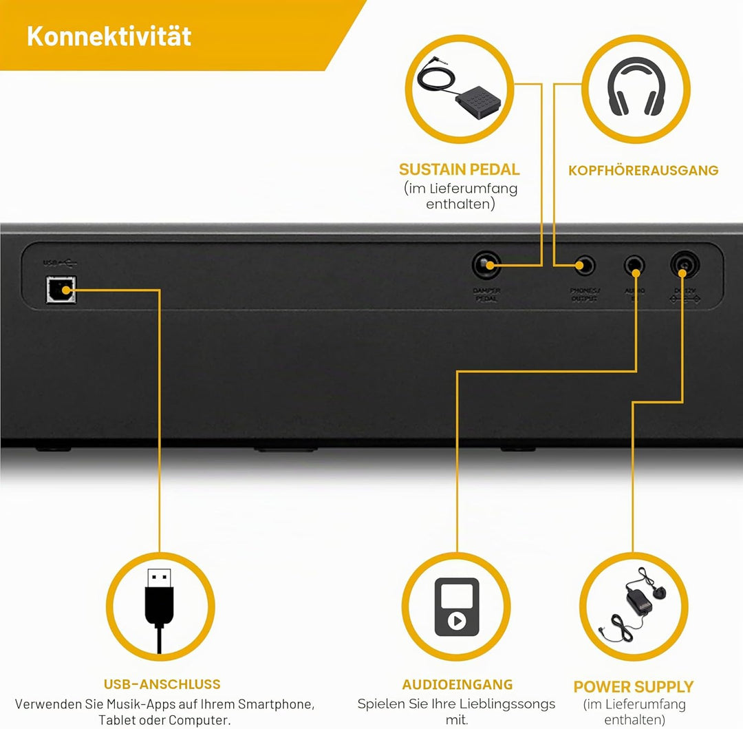 Casio CDP-S110BK Digitalpiano mit 88 gewichteten Tasten, schwarz Schwarz Single, Schwarz Single