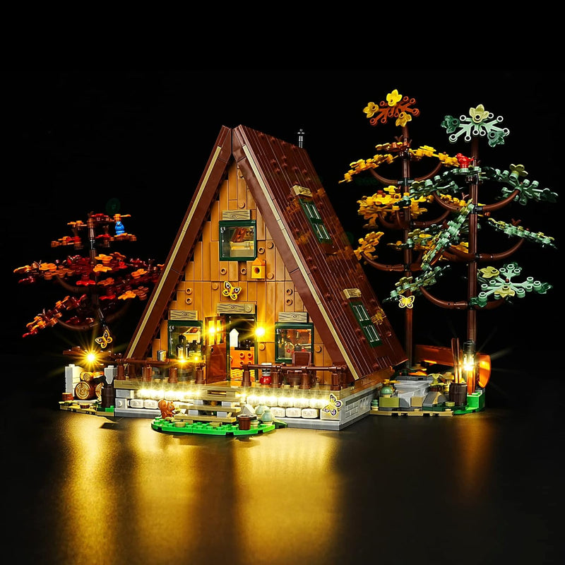 cooldac LED Licht-Kit für Lego 21338 Ideas A-Frame Cabin Modellbausatz, Led Beleuchtungs Set Kompati