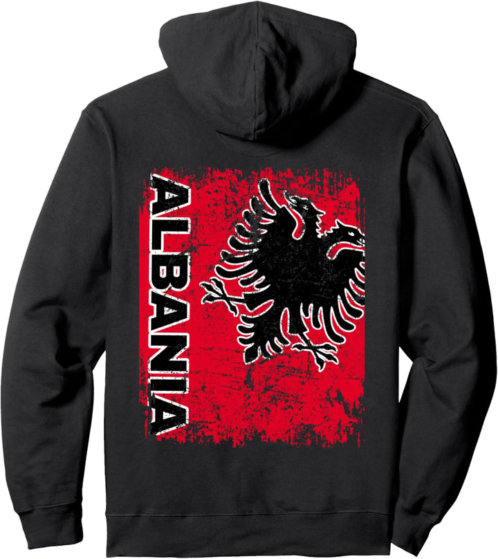 ALBANIEN FLAGGE | Damen Herren Kinder | ALBANIEN Pullover Hoodie