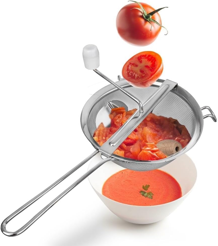 orion group Passiermühle Passiergerät für Gemüse Obst Passe-Vite aus Edelstahl