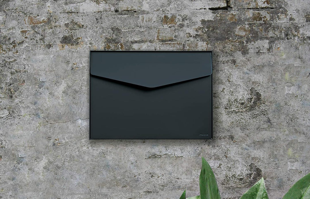 MEFA by Renz Briefkasten Letter 112 (Farbe anthrazitgrau, Postkasten mit Sicherheitsschloss, Designb