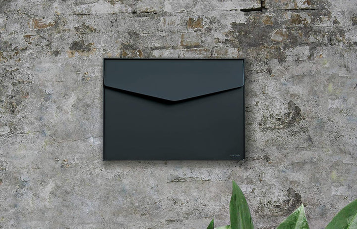 MEFA by Renz Briefkasten Letter 112 (Farbe anthrazitgrau, Postkasten mit Sicherheitsschloss, Designb
