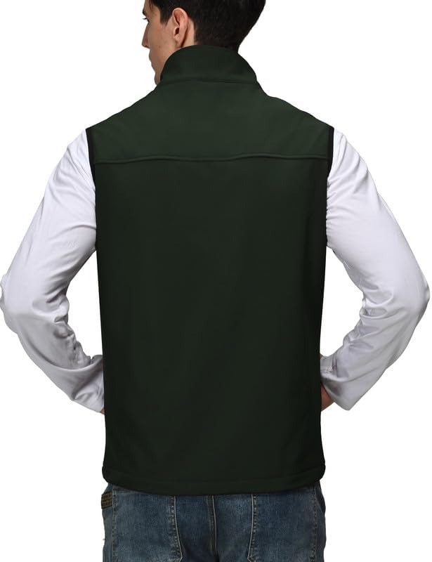 Leichte Softshell Weste für Herren, Bodywarmer Fleece Weste Full Zipp Softshellweste, Weste Herren O