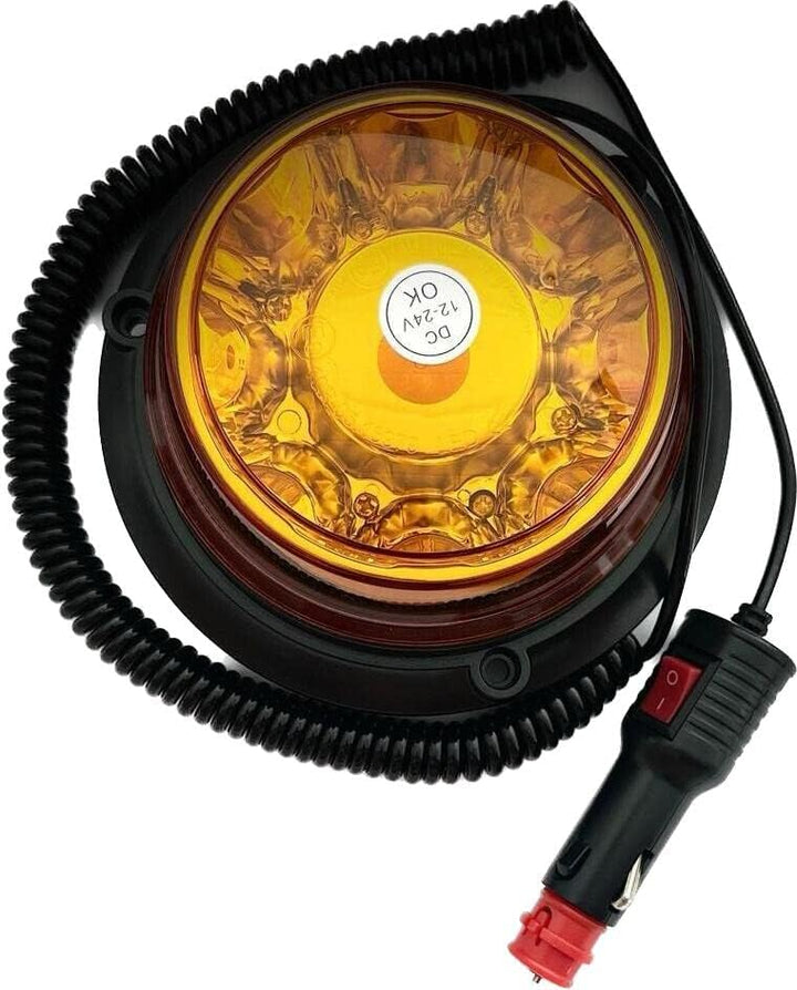 LED Rundumleuchte 4 Blitzmuster 12V 24V ECE R65 R10 E9 Magnet f. PKW LKW Traktor Magnet 2 Stücke set