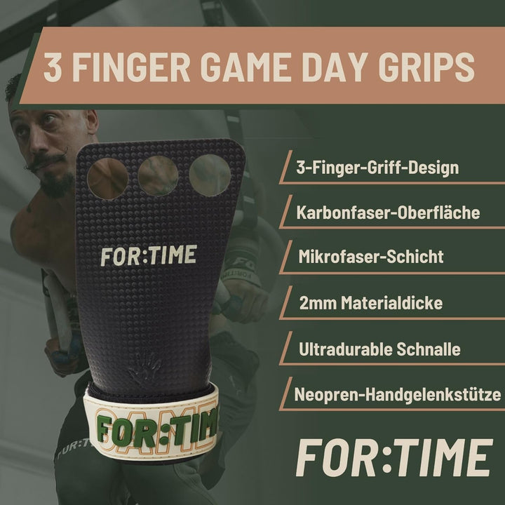 FOR:TIME FITNESS - Handgriffe für Crossfit Gymnastik-Workouts - Ultraklebriger Handschutz mit Handge