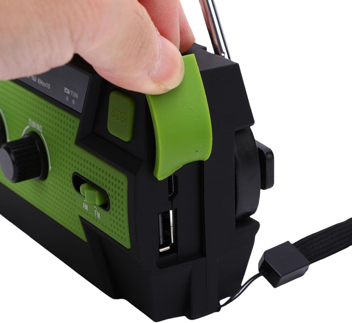 TOPINCN Notfallradio, 4000 MAh Handkurbel, Tragbares Solarradio, Wetterradio, Taschenlampe, Notstrom