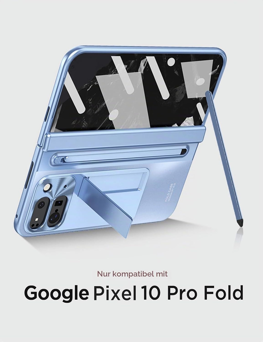 Miimall Kompatibel mit Google Pixel 10 Pro Fold Hülle mit Pen+Pen Slot, Ultra HD Displayschutzfolie