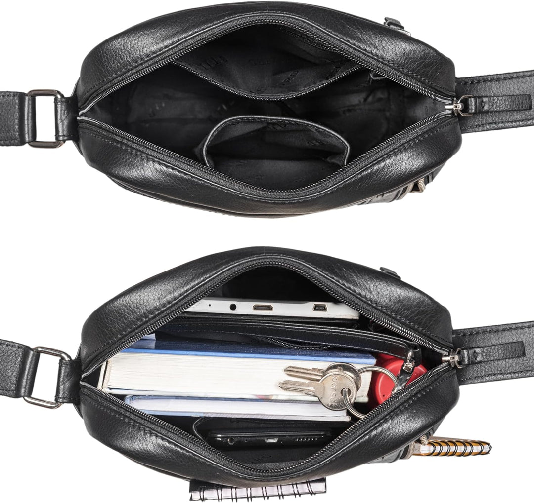 STILORD 'Clint' Schultertasche Herren klein Leder Tablettasche zum Umhängen Herrenhandtasche Echtled
