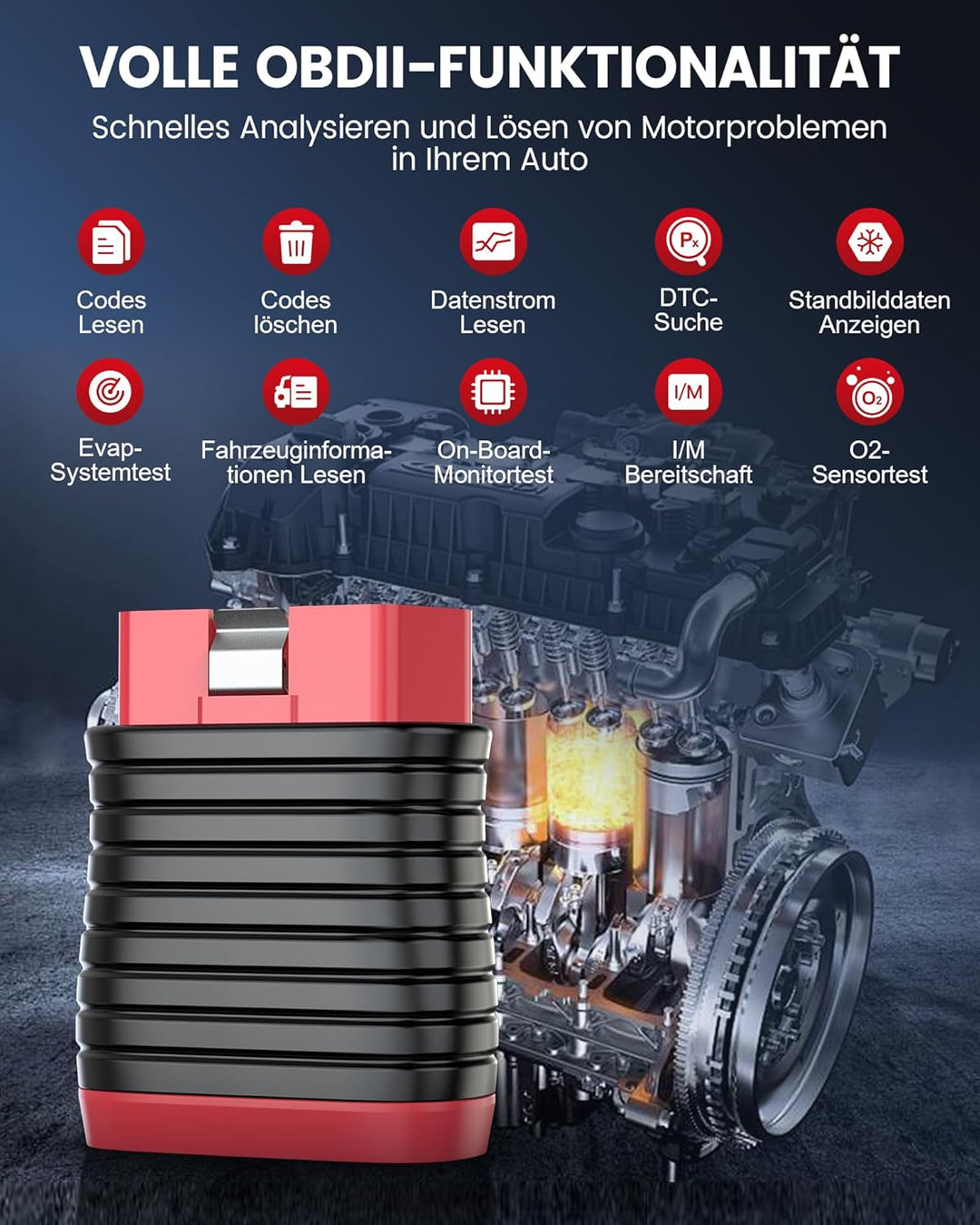OBD2 Bluetooth Adapter, THINKCAR THINKDIAG BD6 OBD2 Diagnosegerät Mit Alle Systemdiagnosen + 5 Reset