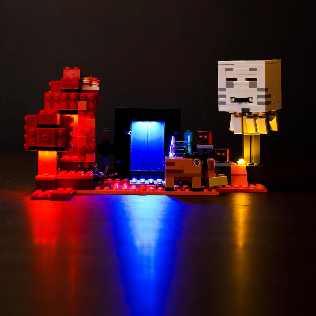 LocoLee Licht Kompatibel mit Lego Nether Portal Ambush, Nur Lichter Set - Kein Modell, Licht Beleuch