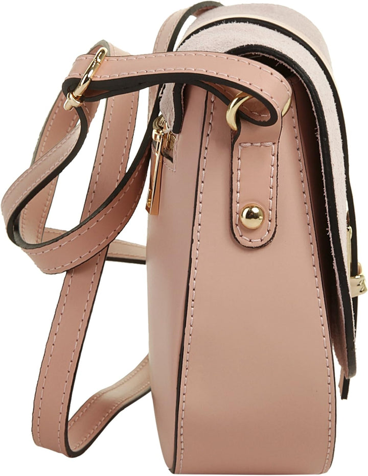 Cluty Umhängetasche echt Leder Damen - 018970 Rosa, Rosa