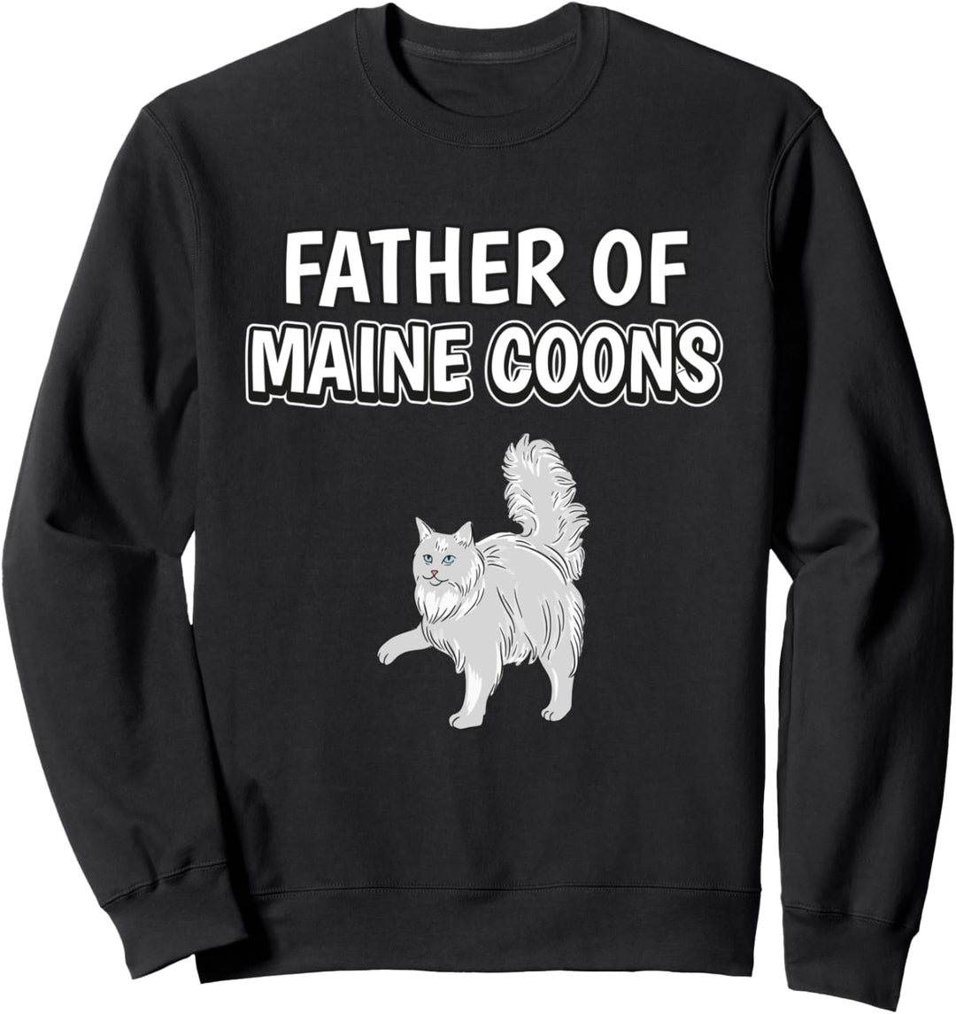 Herren Jungen Father Of Maine Coons Papa Vatertag Maine Coon Sweatshirt