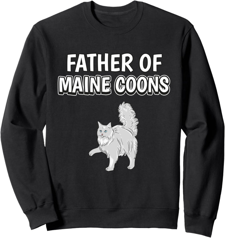 Herren Jungen Father Of Maine Coons Papa Vatertag Maine Coon Sweatshirt