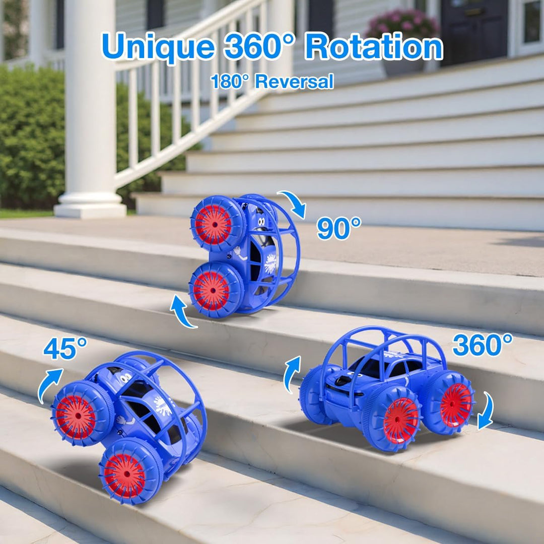 Direktladung Ferngesteuertes Auto, 15km/h 4WD Amphibienfahrzeug Stunt Auto, 2.4GHZ 360° Drehung Bunt