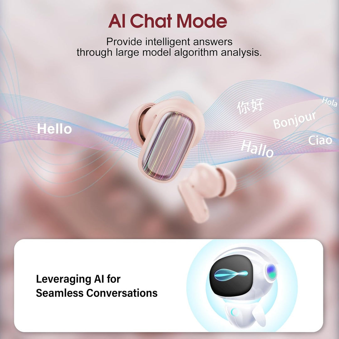 AI Kopfhörer Übersetzer, 3-in-1Echtzeit Sprachübersetzer Kopfhörer 164 Sprachen mit App, 6 Übersetzu